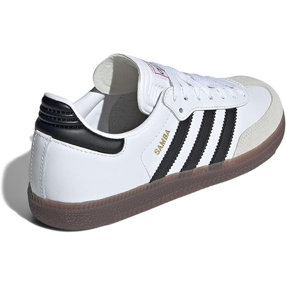NWT adidas Unisex-Child Samba Indoor Sneaker,Black/White/Gum-Size 5.5 - Picture 5 of 6